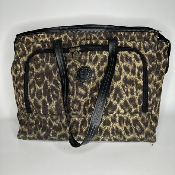 Ricardo Beverly Hills Bag Large 19” Carry On Tapestry Weekend Leopard Travel Y2K - Picture 1 of 16